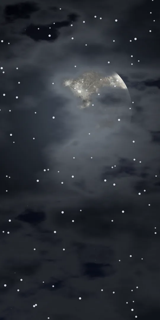Moonphase wallpaper with snow