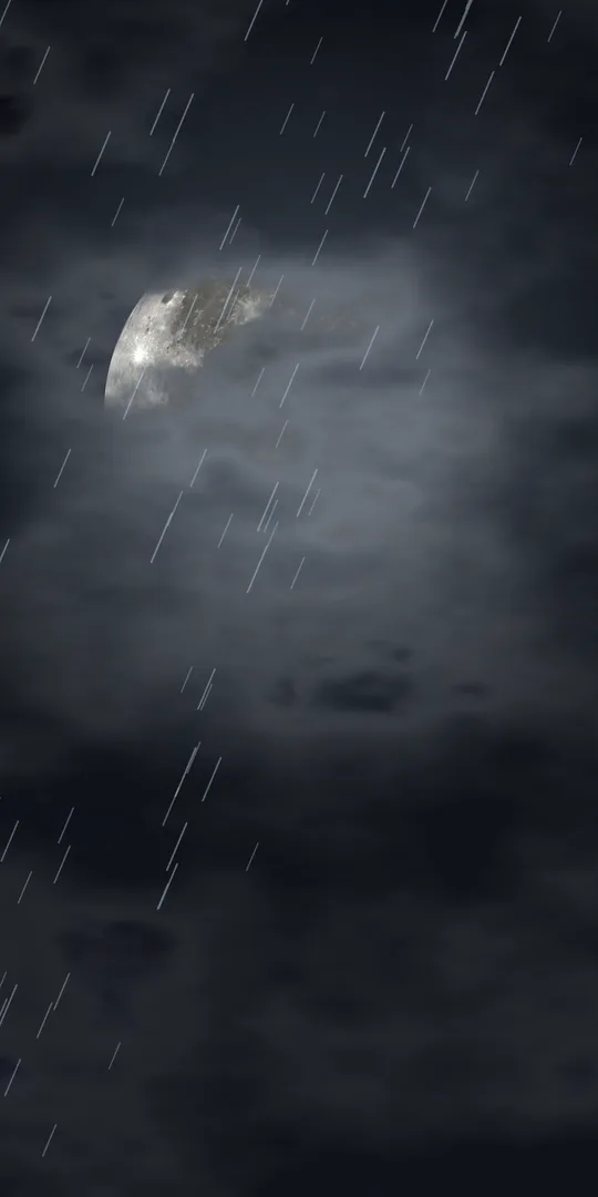 Moonphase wallpaper during a storm